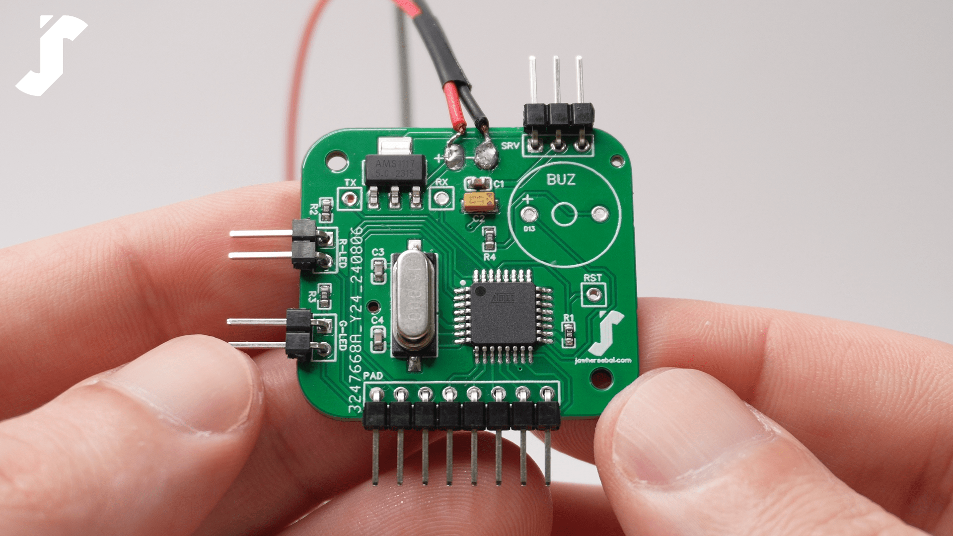 Arduino based door lock system PCB ATmega328au chip